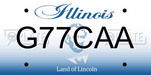 G77CAA Illinois License Plate