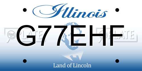 G77EHF Illinois License Plate
