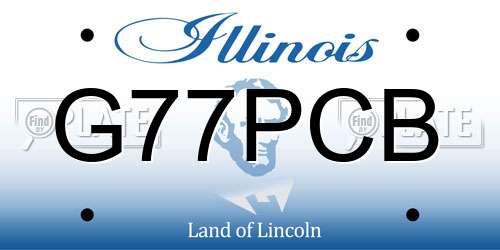 G77PCB Illinois License Plate