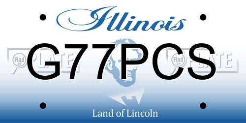 G77PCS Illinois License Plate