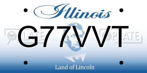 G77VVT Illinois License Plate