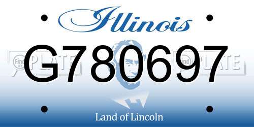 G780697 Illinois License Plate