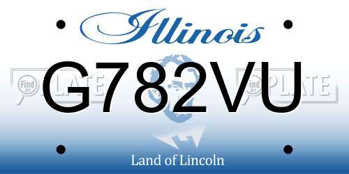 G782VU Illinois License Plate