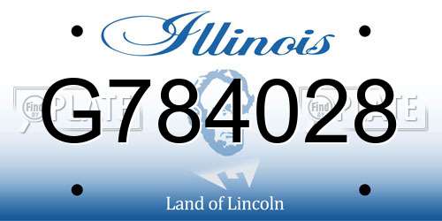 G784028 Illinois License Plate
