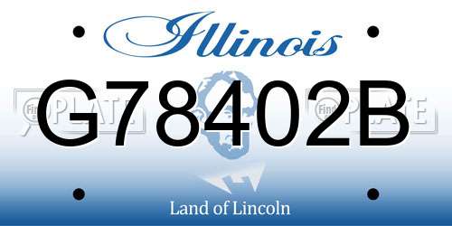 G78402B Illinois License Plate