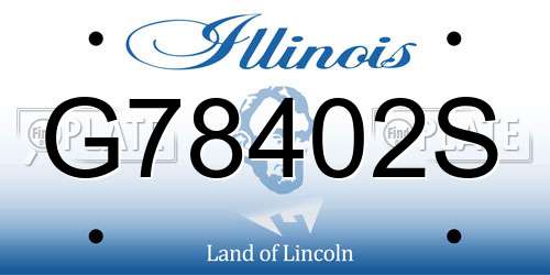G78402S Illinois License Plate