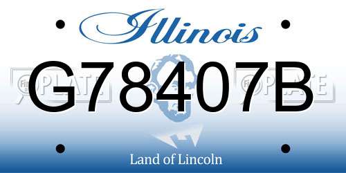 G78407B Illinois License Plate