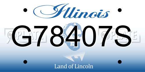 G78407S Illinois License Plate