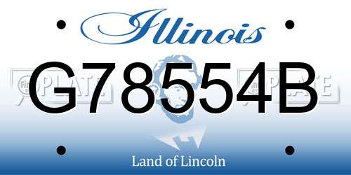 G78554B Illinois License Plate