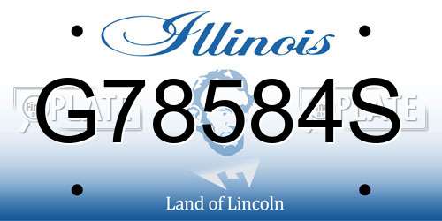 G78584S Illinois License Plate