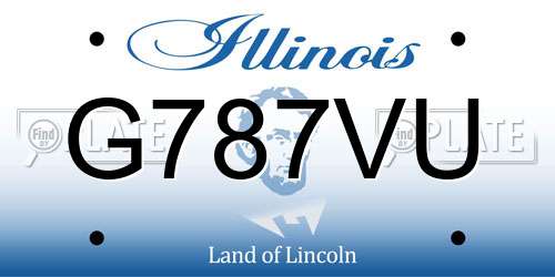 G787VU Illinois License Plate