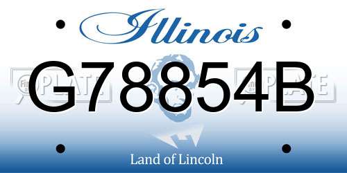 G78854B Illinois License Plate
