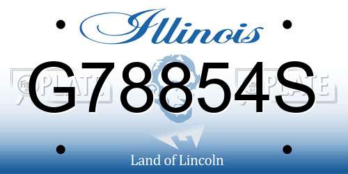 G78854S Illinois License Plate