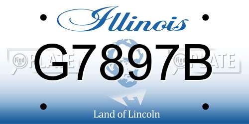 G7897B Illinois License Plate