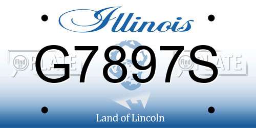 G7897S Illinois License Plate