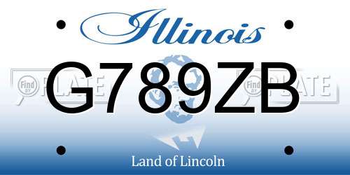 G789ZB Illinois License Plate