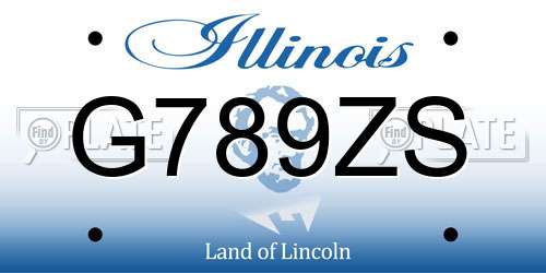 G789ZS Illinois License Plate