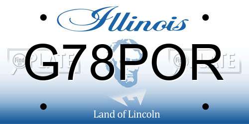G78POR Illinois License Plate