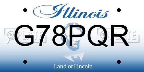 G78PQR Illinois License Plate