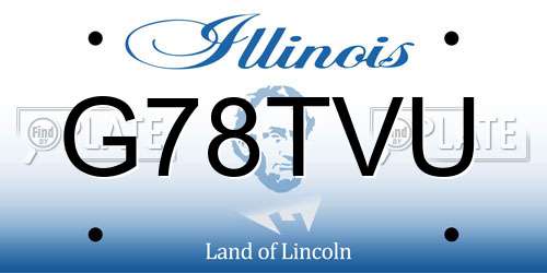 G78TVU Illinois License Plate