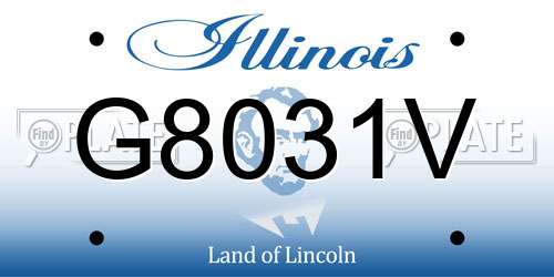 G8031V Illinois License Plate