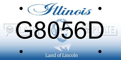 G8056D Illinois License Plate
