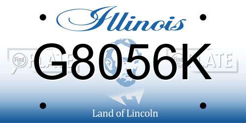 G8056K Illinois License Plate