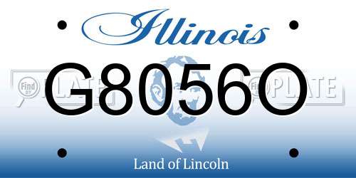 G8056O Illinois License Plate