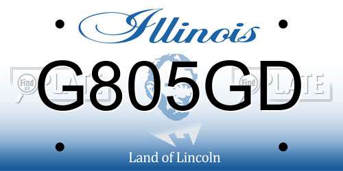 G805GD Illinois License Plate