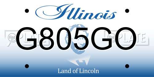 G805GO Illinois License Plate