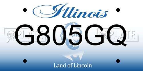 G805GQ Illinois License Plate