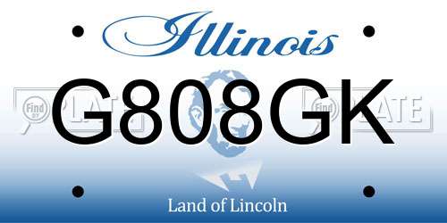 G808GK Illinois License Plate
