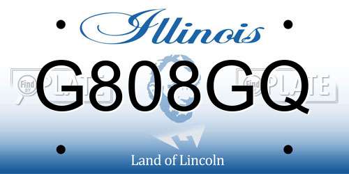 G808GQ Illinois License Plate