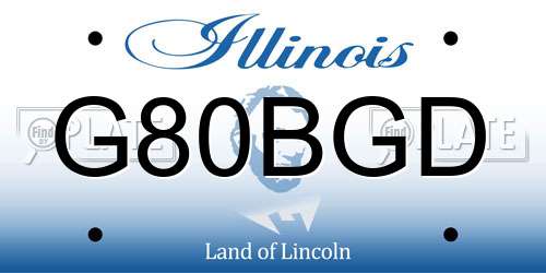 G80BGD Illinois License Plate
