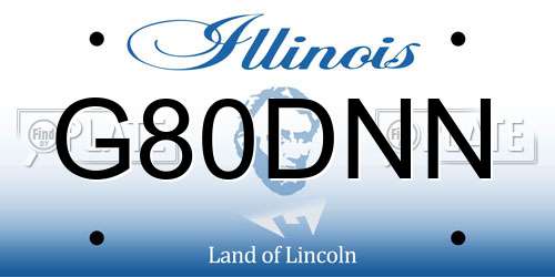 G80DNN Illinois License Plate