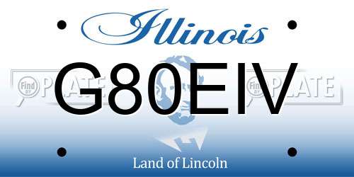 G80EIV Illinois License Plate