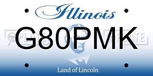 G80PMK Illinois License Plate