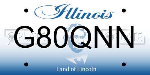 G80QNN Illinois License Plate