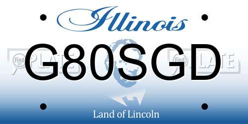 G80SGD Illinois License Plate