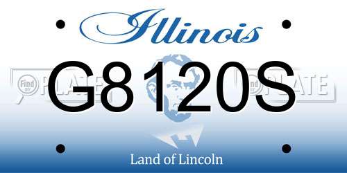 G8120S Illinois License Plate