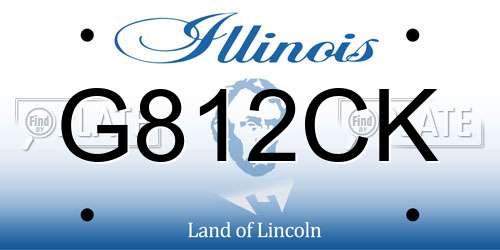 G812CK Illinois License Plate