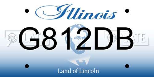 G812DB Illinois License Plate