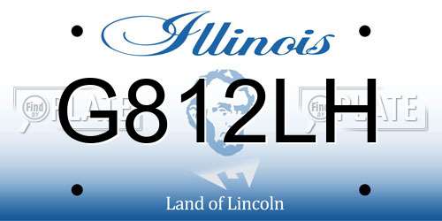 G812LH Illinois License Plate