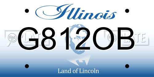G812OB Illinois License Plate