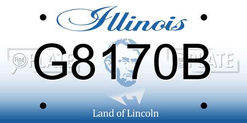 G8170B Illinois License Plate