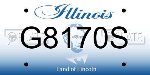 G8170S Illinois License Plate