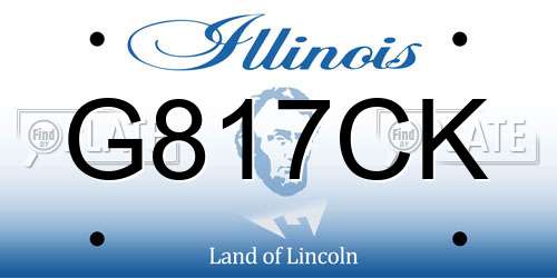 G817CK Illinois License Plate