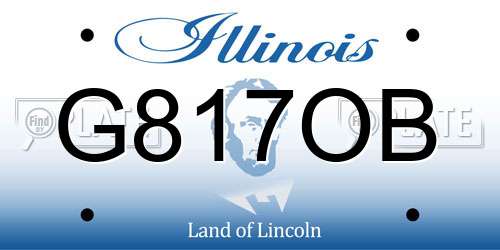 G817OB Illinois License Plate