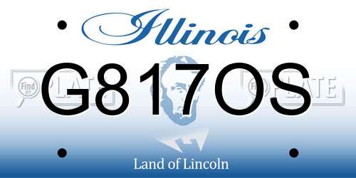 G817OS Illinois License Plate