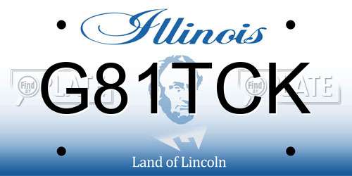 G81TCK Illinois License Plate